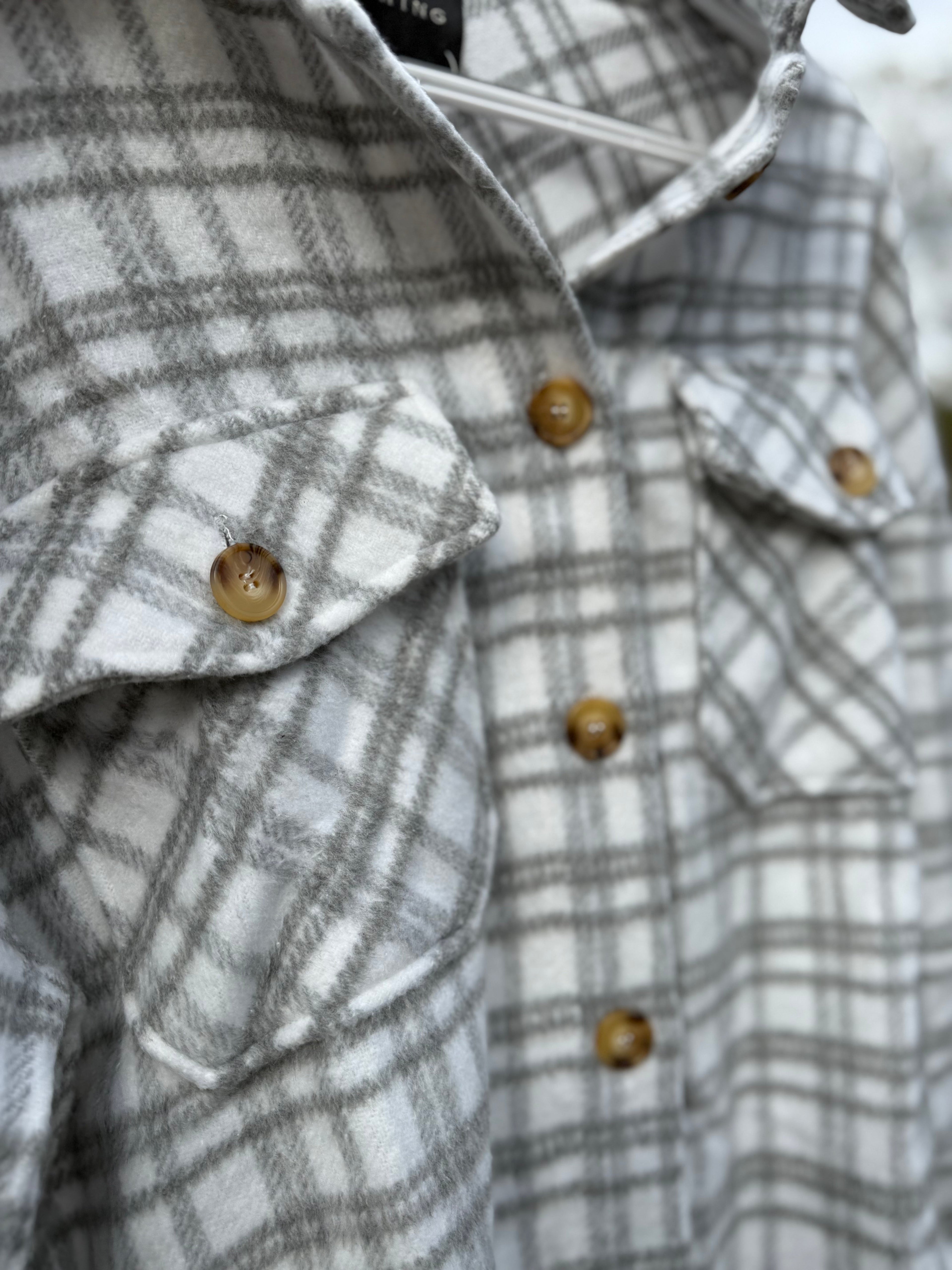 Plaid Print Fleece Shacket